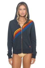 Disco Zip Hoodie Charcoal | Aviator Nation at Aviator Nation